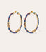 Boucles d'oreilles créoles Lima cabochons dorées
