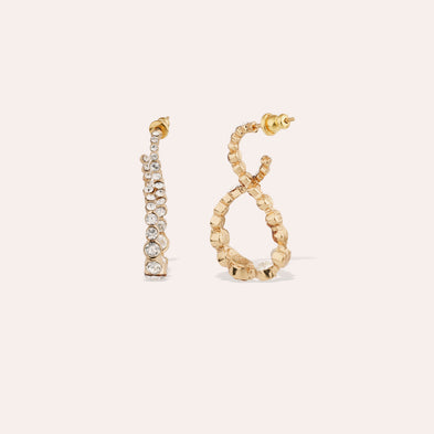 Boucles d'oreilles Loop strass