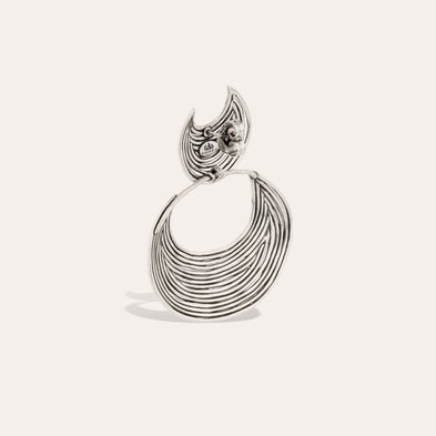 Boucles d'oreilles Luna Wave argentées
