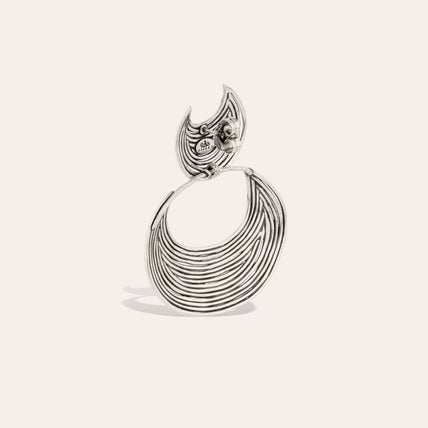 Boucles d'oreilles Luna Wave argentées