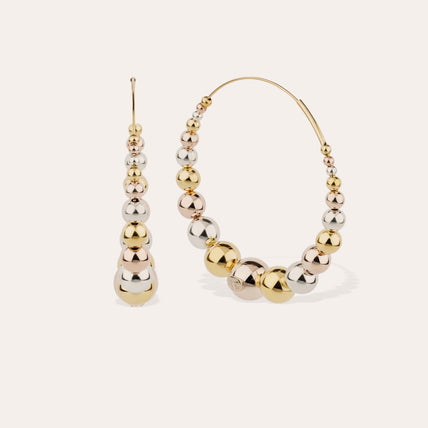 Multiperla Two-Tone Hoop Earrings
