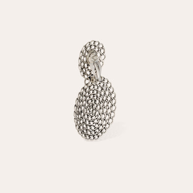 Boucles d'oreilles Onde Gourmette argentées
