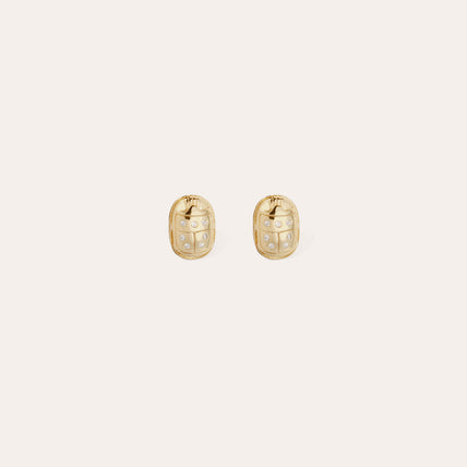 Scaramouche Gold-Plated Zirconia Stud Earrings