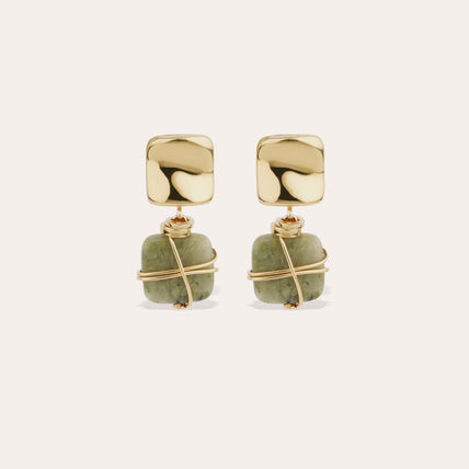Boucles d'oreilles Rainbow Square petit modèle - Véssonite