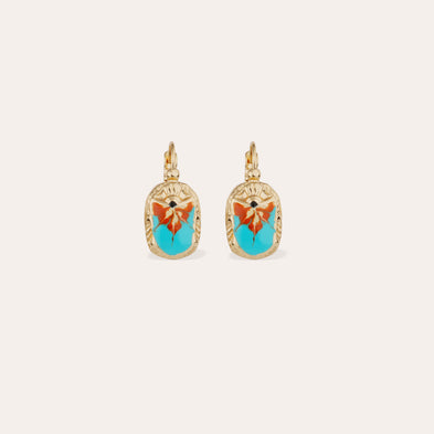 Boucles d'oreilles Scaramouche émail