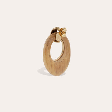 Boucles d'oreilles Selva dorées - Bois