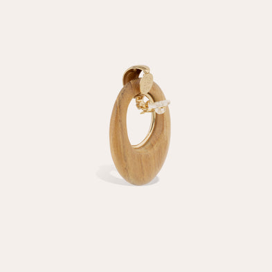 Boucles d'oreilles Selva dorées - Bois