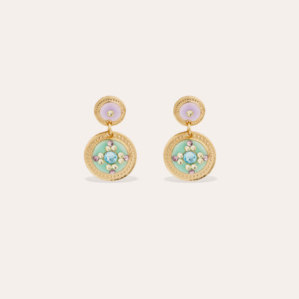 Boucles d'oreilles Sequin dorées