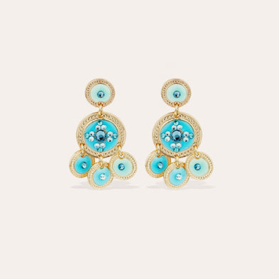 Boucles d'oreilles Sequin deux rangs