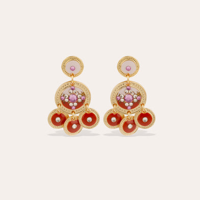 Boucles d'oreilles Sequin deux rangs