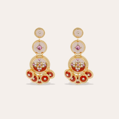 Boucles d'oreilles sequin triple