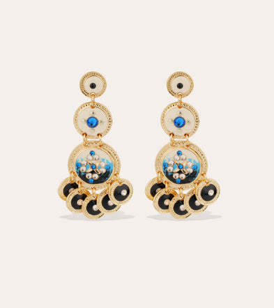 Boucles d'oreilles sequin triple