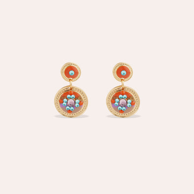 Boucles d'oreilles Sequin émail