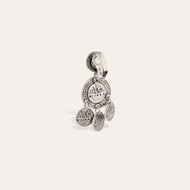 Boucles d'oreilles Sequin deux rangs argentées
