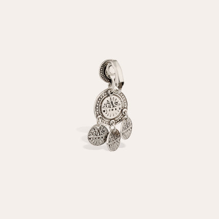Silver Two-Row Sequin Earrings