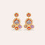 Orecchini con paillettes smaltate a due file