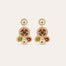 Orecchini con paillettes smaltate a due file