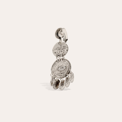 Boucles d'oreilles Sequin trois rangs argentées