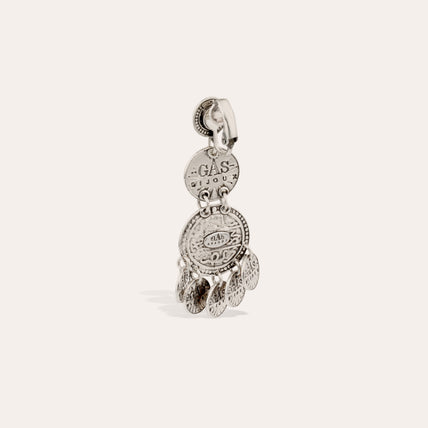Silver Three-Strand Sequin Earrings