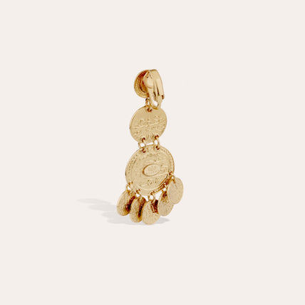 Three-Row Enamel Sequin Earrings