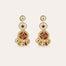 Orecchini con paillettes smaltate a tre file