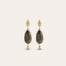 Boucles d'oreilles Serti Goutte petit modèle - Labradorite