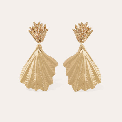 Boucles d'oreilles Shellona grand modèle dorées