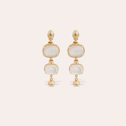 Boucles d'oreilles Silène petit modèle - Nacre blanche
