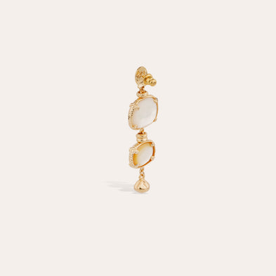 Boucles d'oreilles Silène petit modèle - Nacre blanche