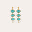 Boucles d'oreilles Silène dorées - Turquoise