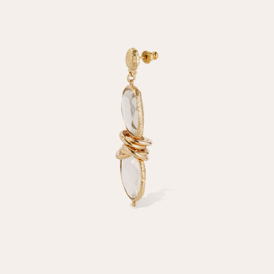 Boucles d'oreilles Sirena dorées - Cristal