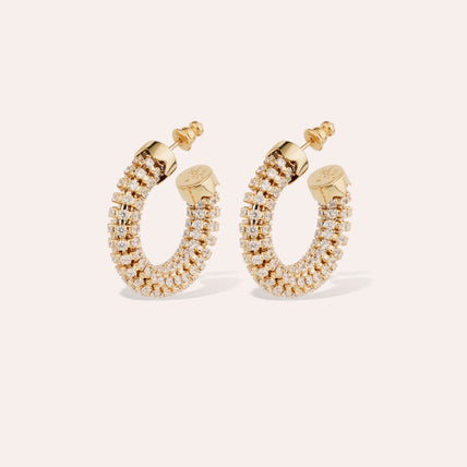 Bellina Rhinestone Hoop Earrings