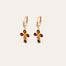 Boucles d'oreilles Tao Cruzita - Œil de Tigre & Cornaline