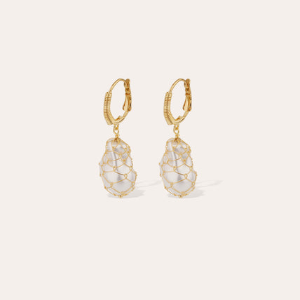 Gold Tao Biwa Earrings