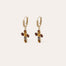 Boucles d'oreilles Tao Cruzita - Œil de Tigre & Cornaline