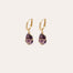 Gold Tao Rainbow Earrings - Amethyst