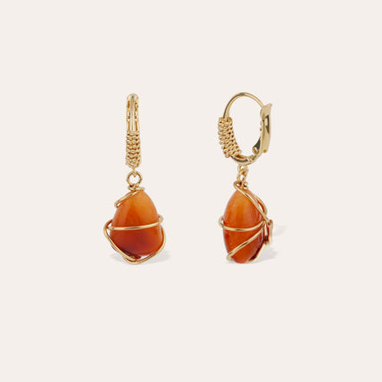 Boucles d'oreilles Tao Rainbow - Cornaline