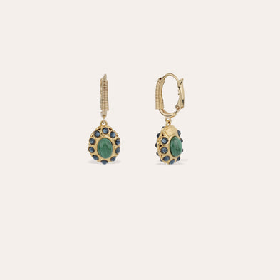Tao Splash Earrings - Malachite