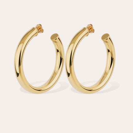 Turner Large Gold Hoop Earrings