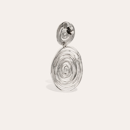 Boucles d'oreilles Wave grand modèle argentées