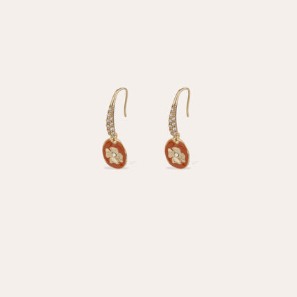 Yao Clover Enamel Earrings