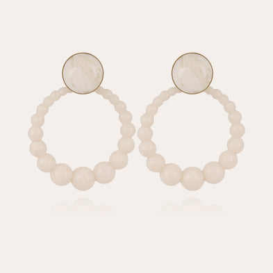 Andy Large size Gold-Toned Large size Earrings - White