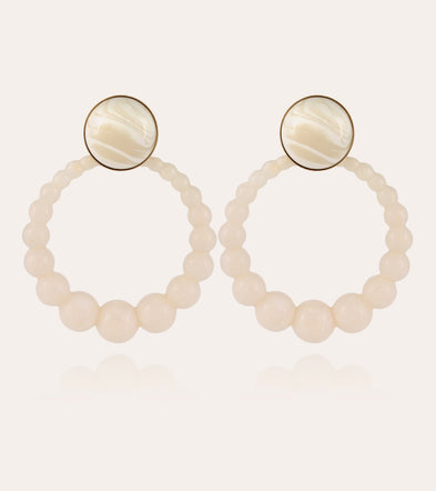 Andy Large size Gold-Toned Large size Earrings - White