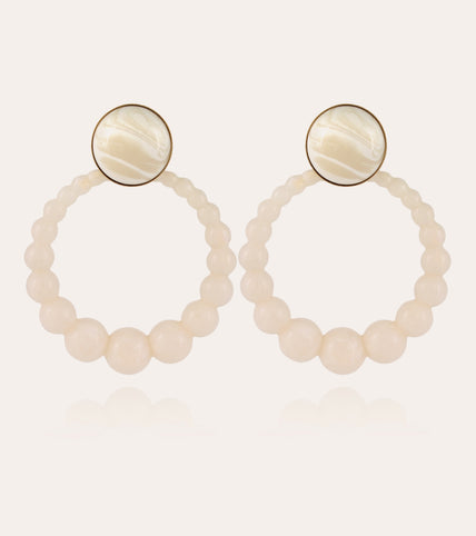 Andy Large size Gold-Toned Large size Earrings - White