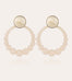 Andy Large size Gold-Toned Large size Earrings - White