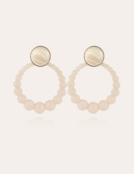 Andy Large size Gold-Toned Large size Earrings - White