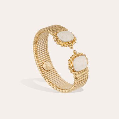 Bracelet Amarante double - Nacre blanche