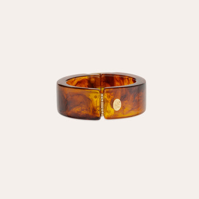 Arty-Armband aus Acetat – Schildpatt – Schwarzer Onyx