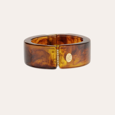 Bracelet Arty acétate - Écaille - Onyx noir