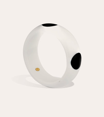 Cocci Acetate Bracelet - White & Black